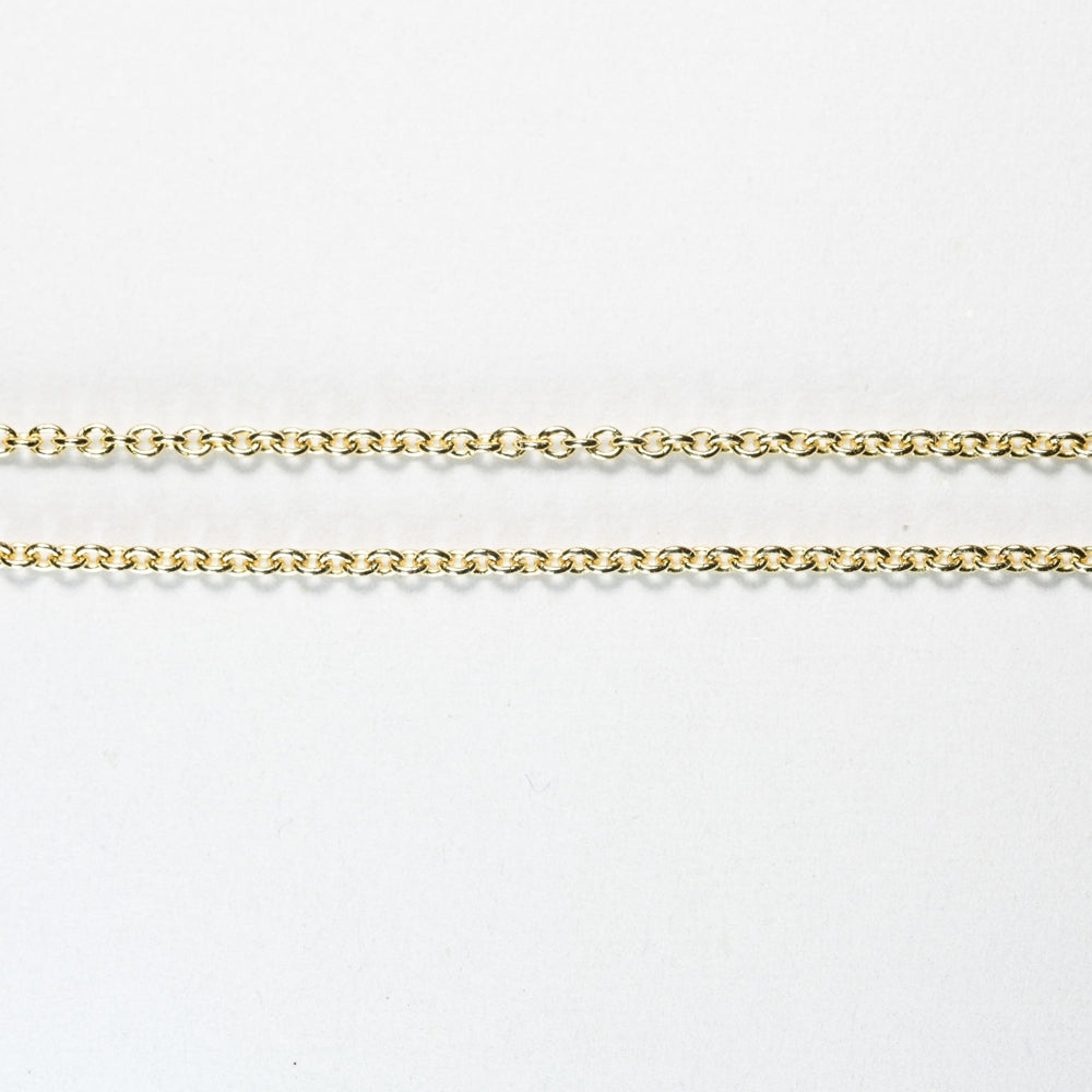 GENUINE 14k Solid Yellow Gold Cable Chain Necklace 50 cm -19.6 inch  (20&quot;)