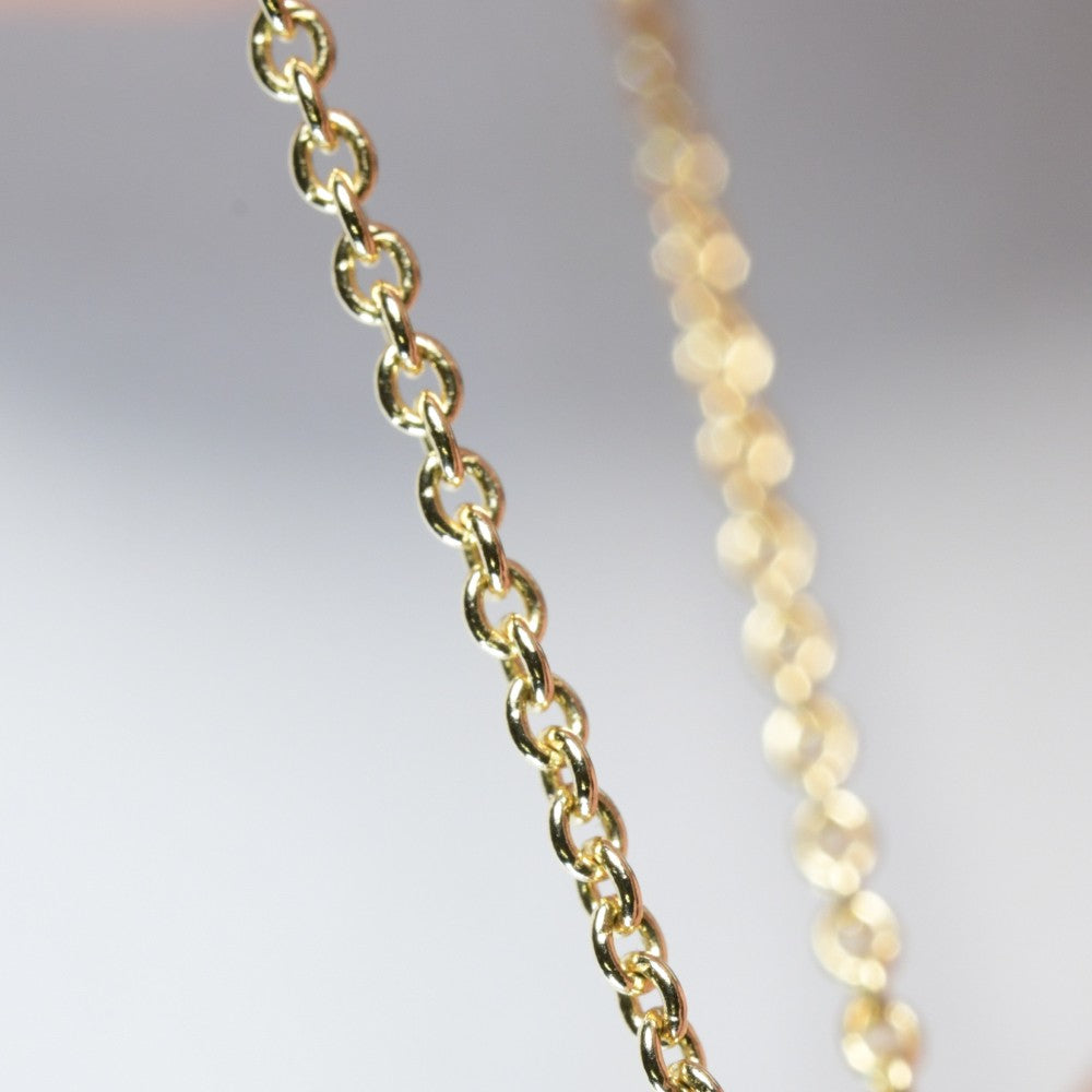 GENUINE 14k Solid Yellow Gold Cable Chain Necklace 50 cm -19.6 inch  (20&quot;)