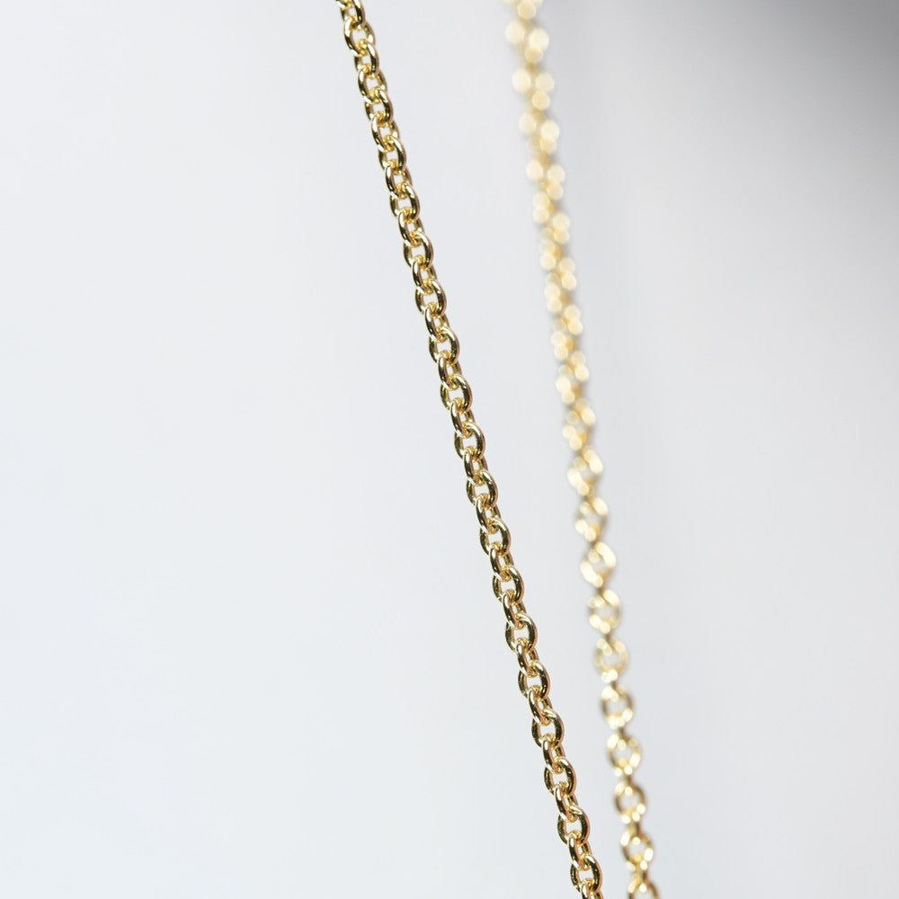 GENUINE 14k Solid Yellow Gold Cable Chain Necklace 50 cm -19.6 inch  (20&quot;)