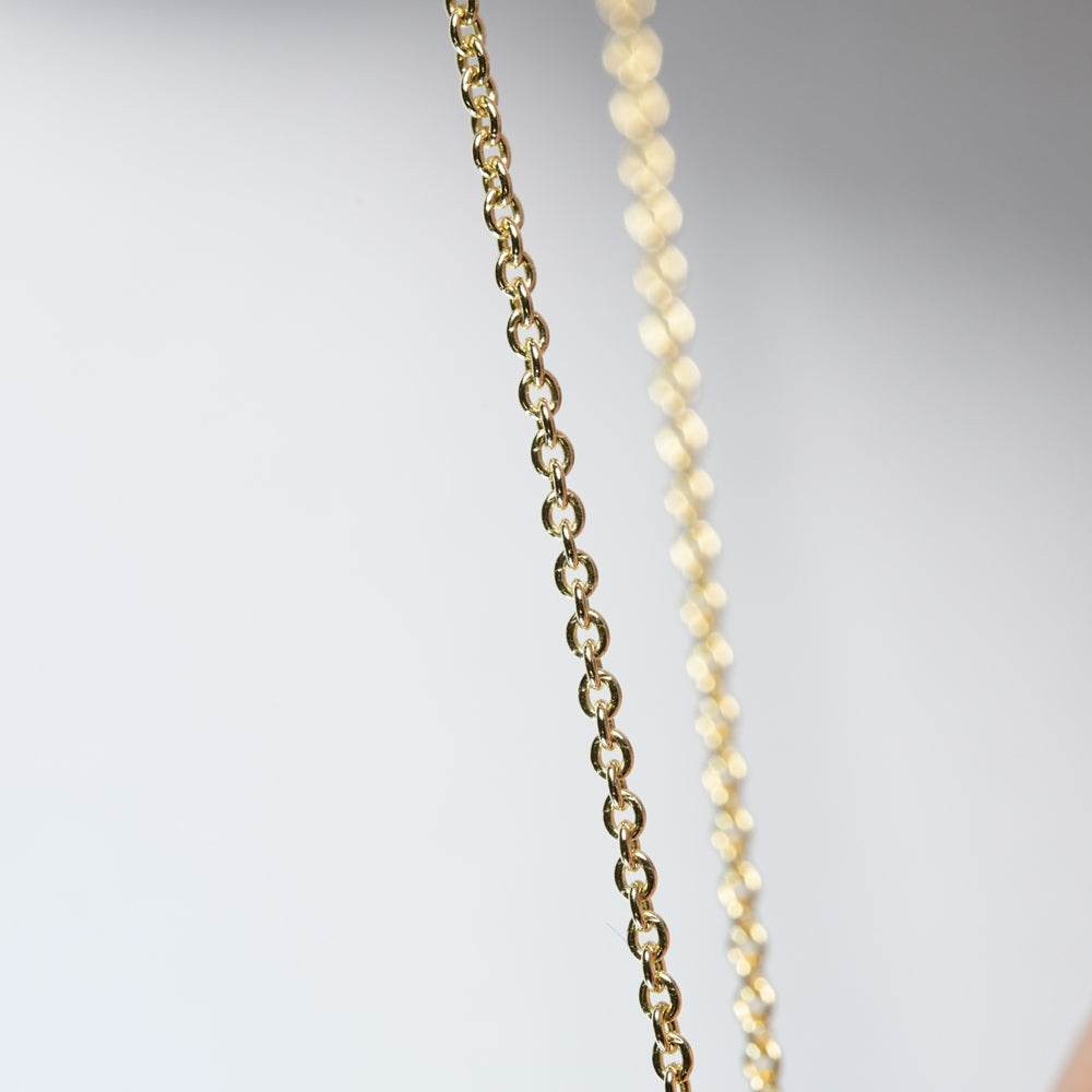 GENUINE 14k Solid Yellow Gold Cable Chain Necklace 50 cm -19.6 inch  (20&quot;)