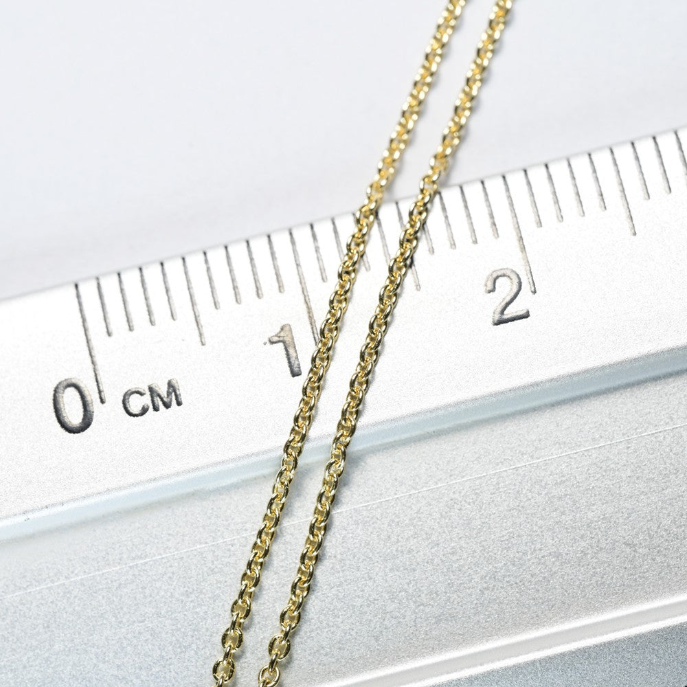 GENUINE 14k Solid Yellow Gold Cable Chain Necklace 50 cm -19.6 inch  (20&quot;)