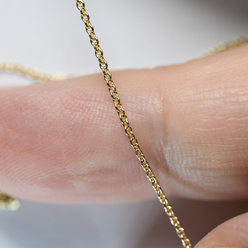 GENUINE 14k Solid Yellow Gold Cable Chain Necklace 50 cm -19.6 inch  (20&quot;)