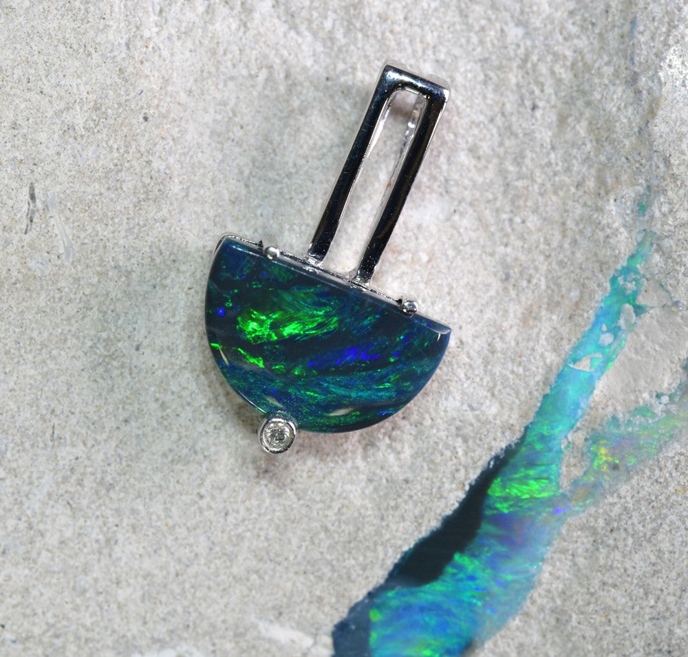 black opal pendant
