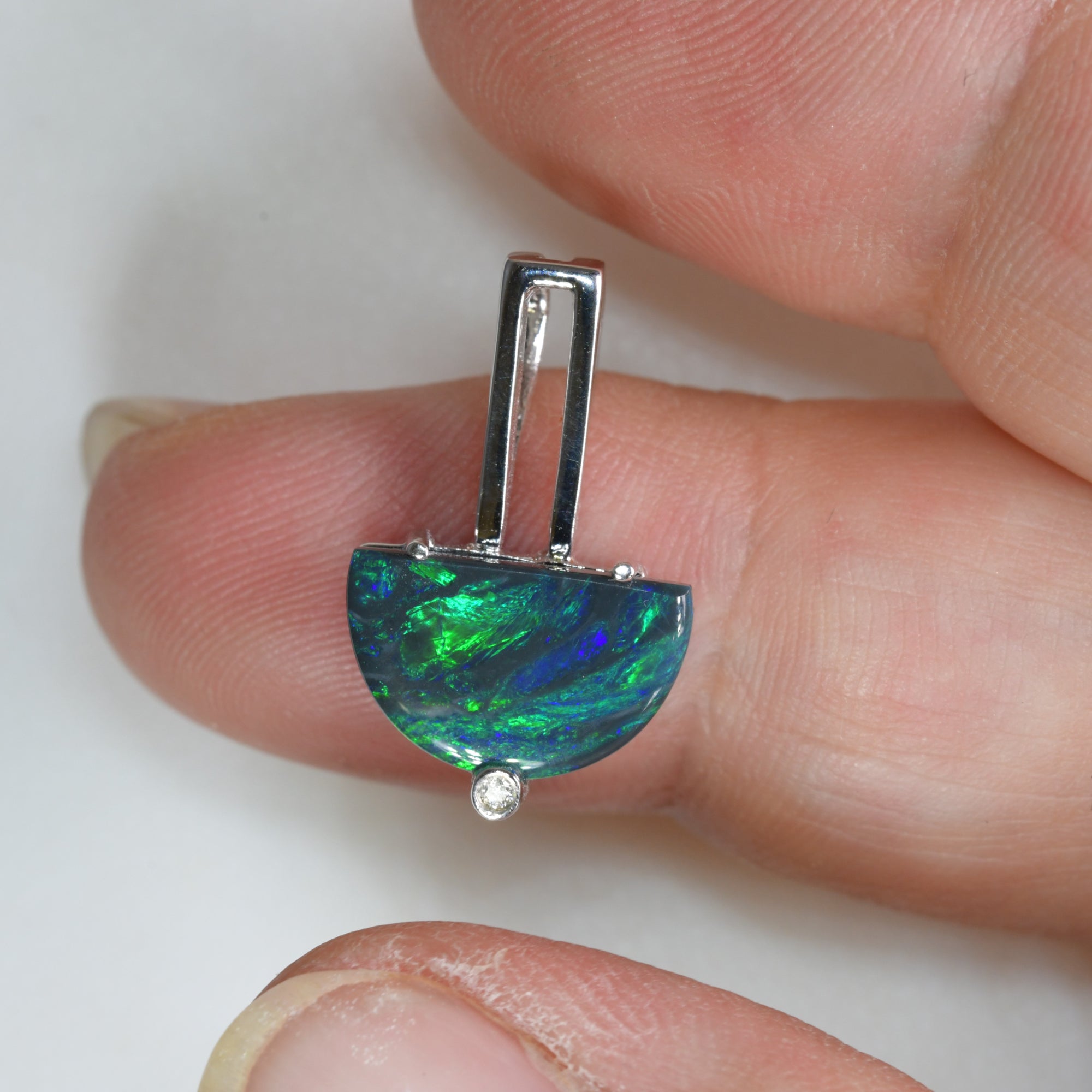 black opal pendant