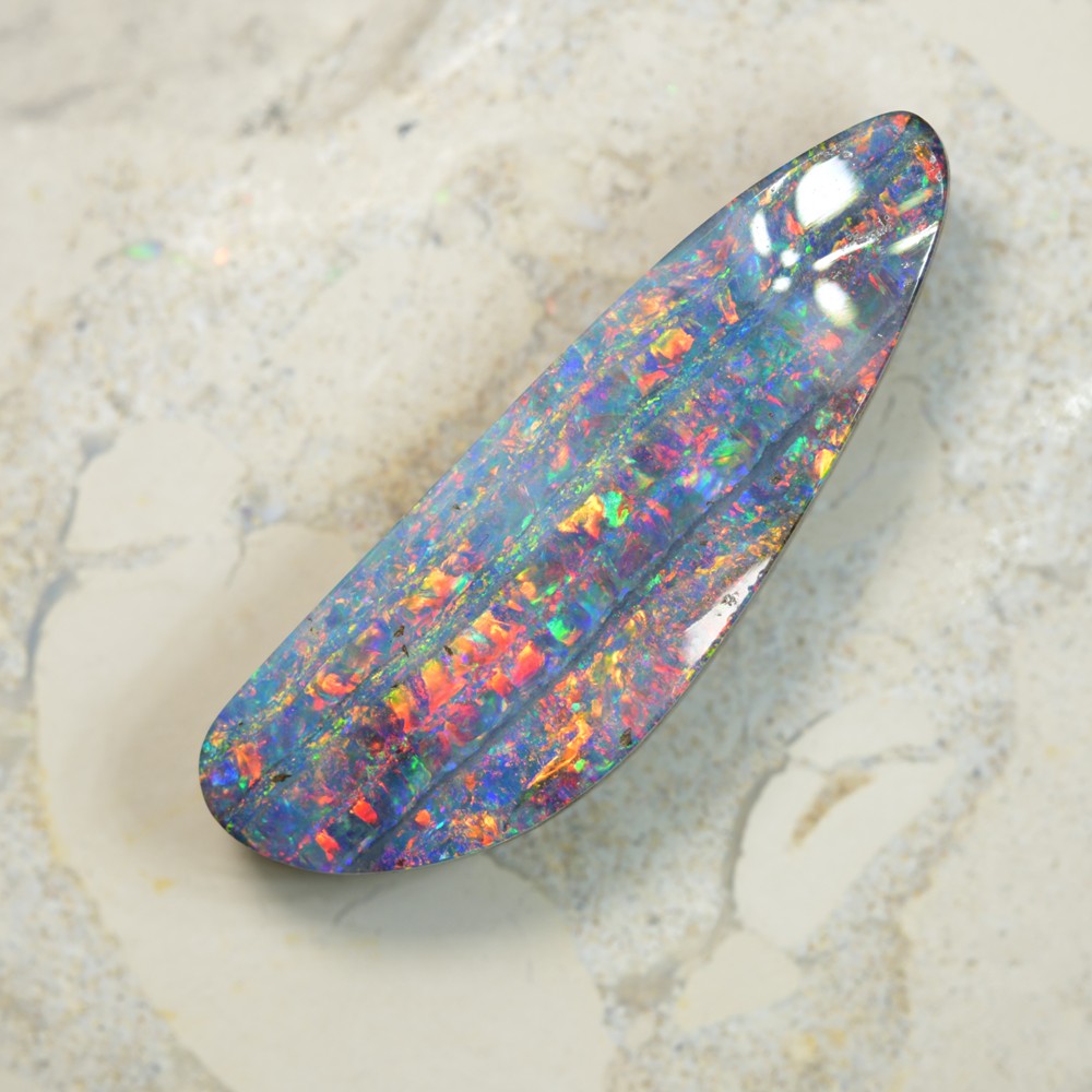 9.09 cts Red Boulder Opal Cut Stone