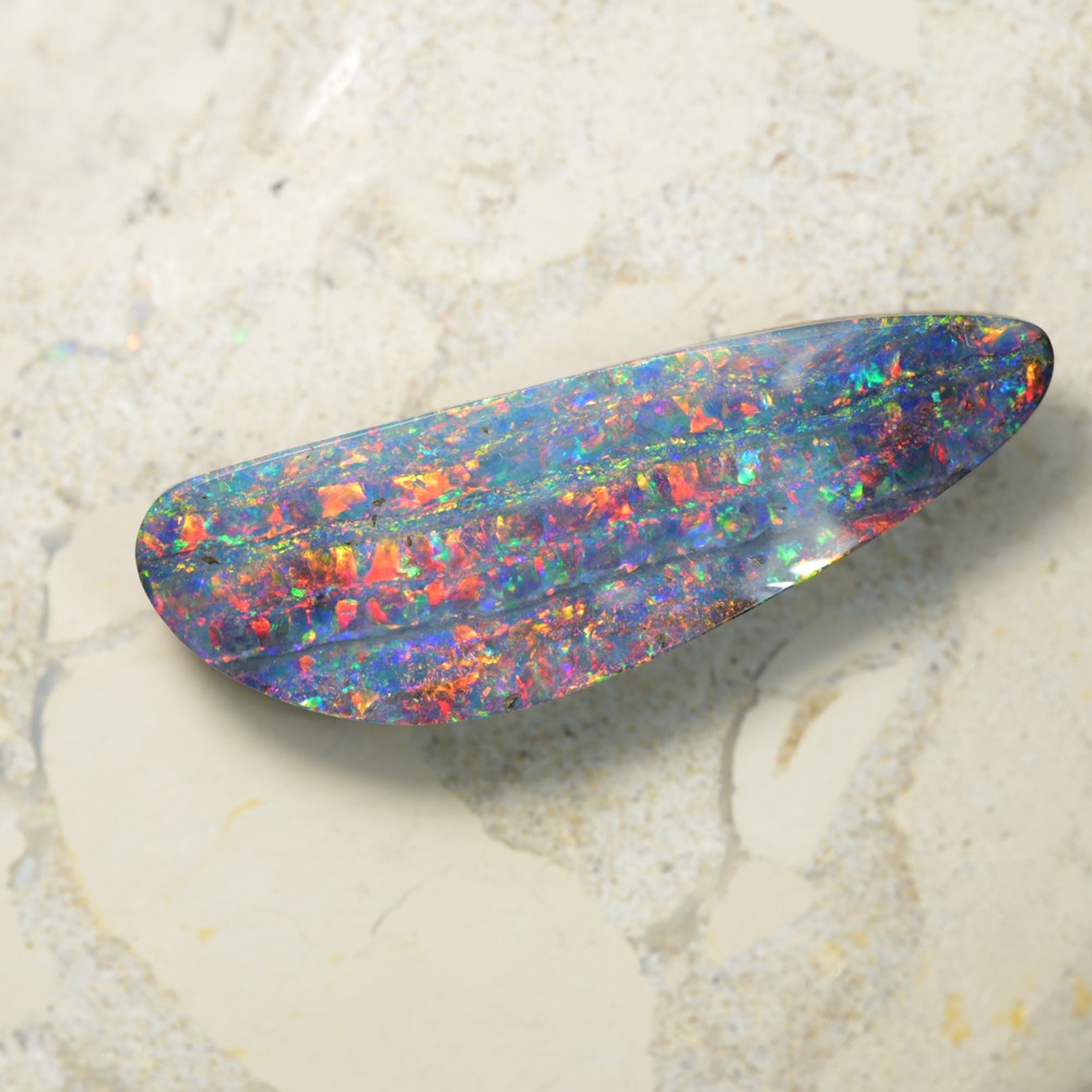 red boulder opal 