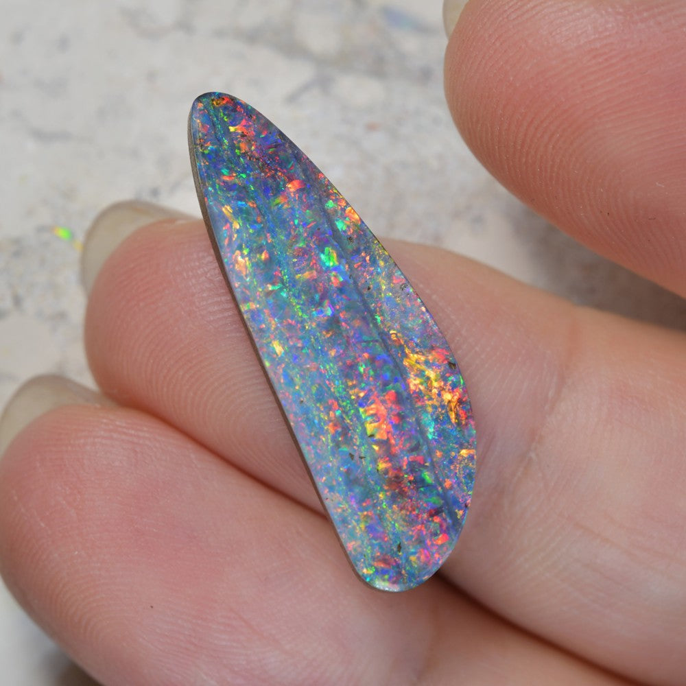 9.09 cts Red Boulder Opal Cut Stone