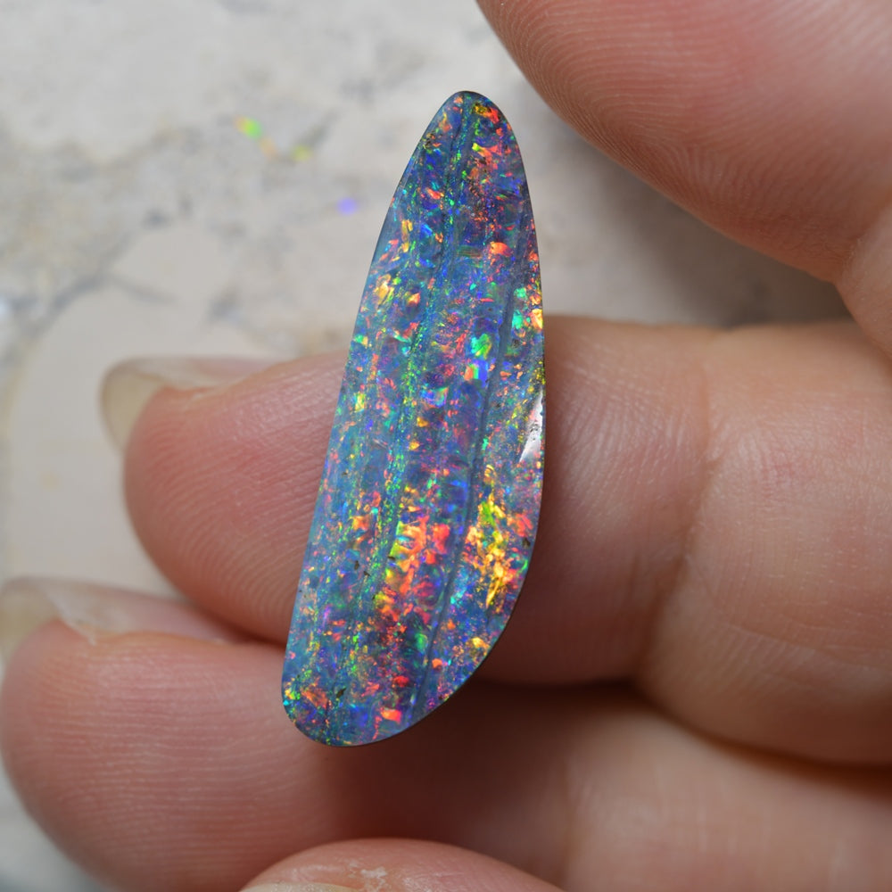 9.09 cts Red Boulder Opal Cut Stone