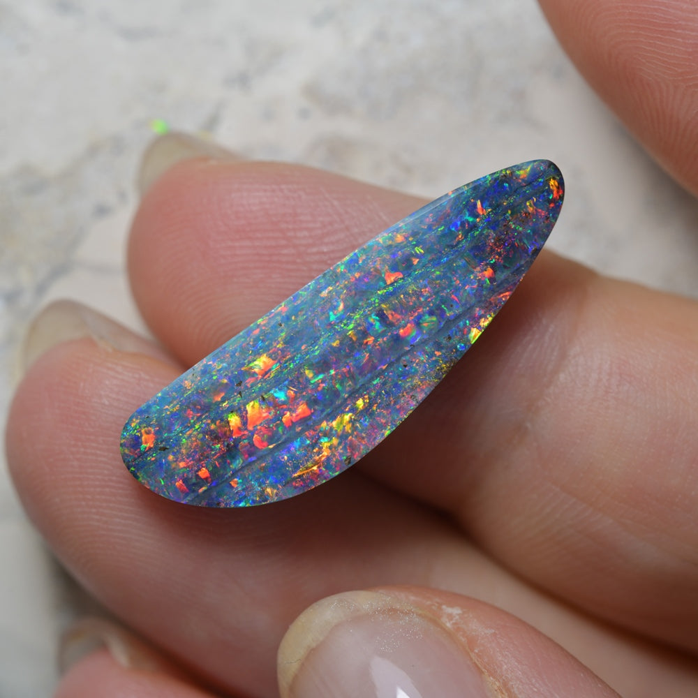 9.09 cts Red Boulder Opal Cut Stone