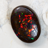 Red boulder opal