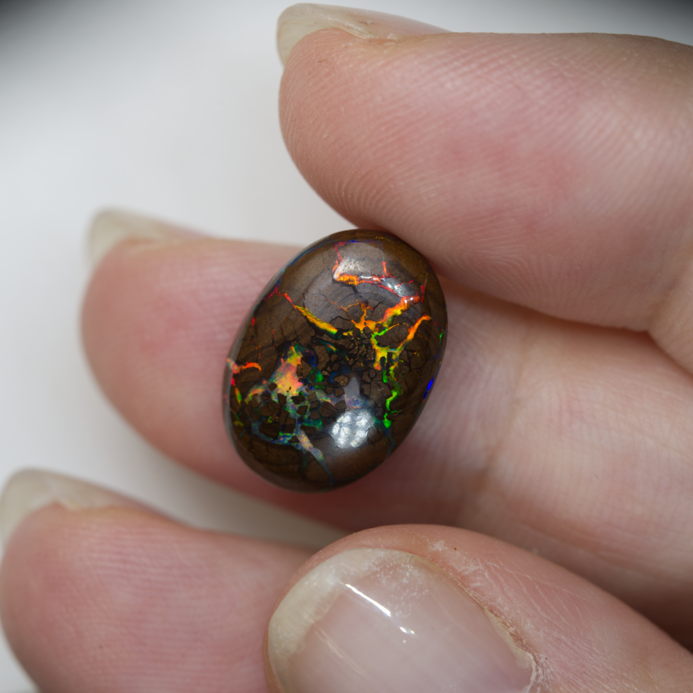7.74 cts Red Boulder Opal Cut Stone -Double side
