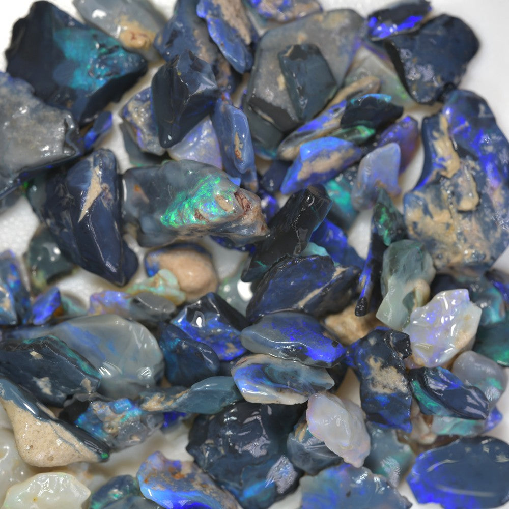 Rough Black Opal Parcel Lightning Ridge - Potch and Colour