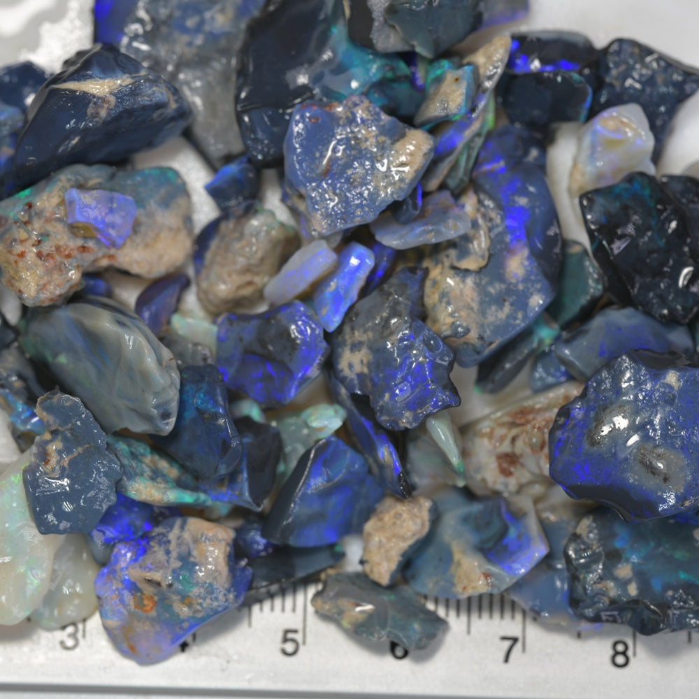 234 cts Rough Black Opal Parcel Lightning Ridge - Potch and Colour CMR