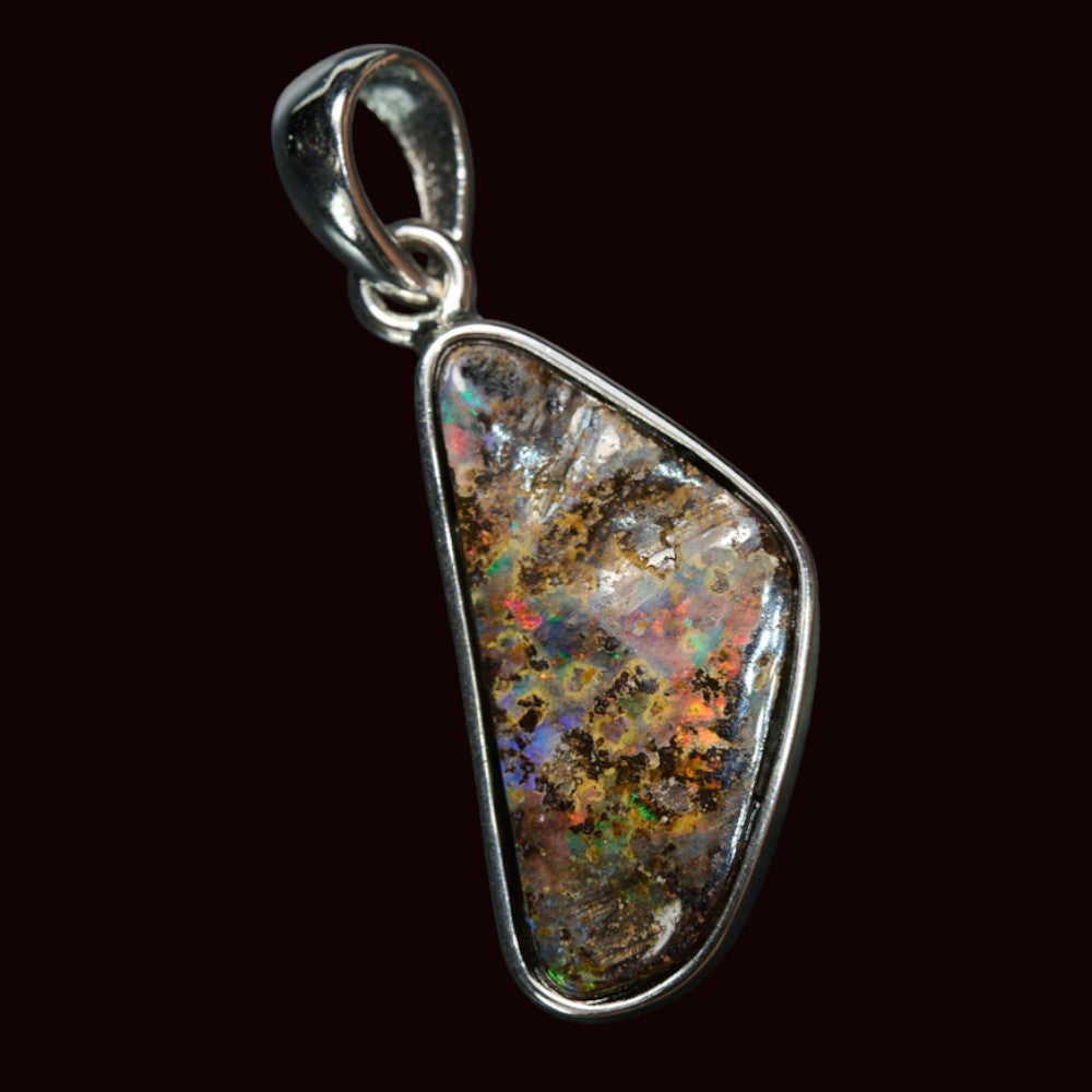 2.48 g  Boulder Opal with Silver Pendant : L 28.1 mm