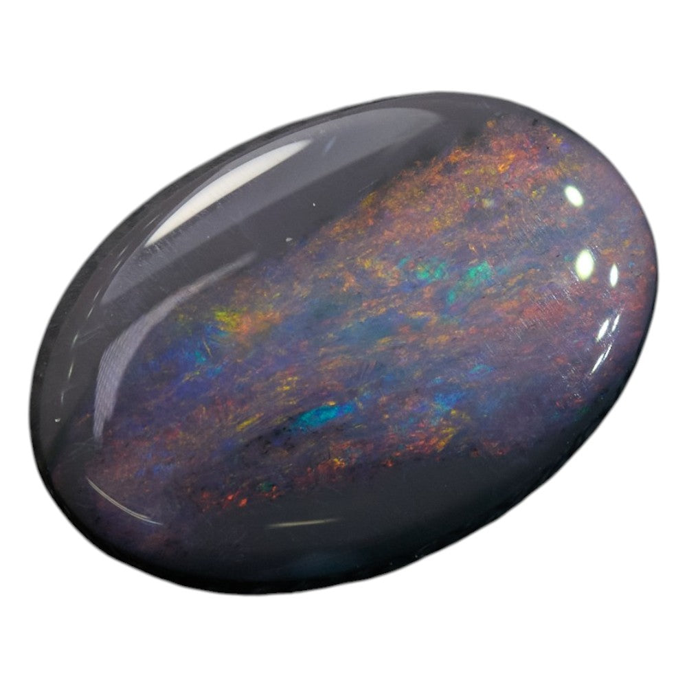 2.87 cts Black Opal Lightning Ridge Solid Cut Stone