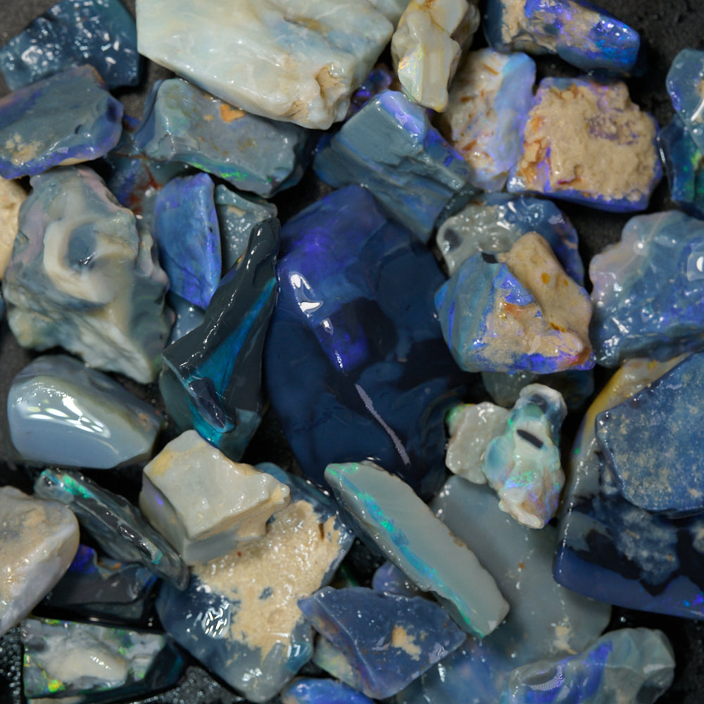 Rough Black Opal Parcel Lightning Ridge - Potch and Colour