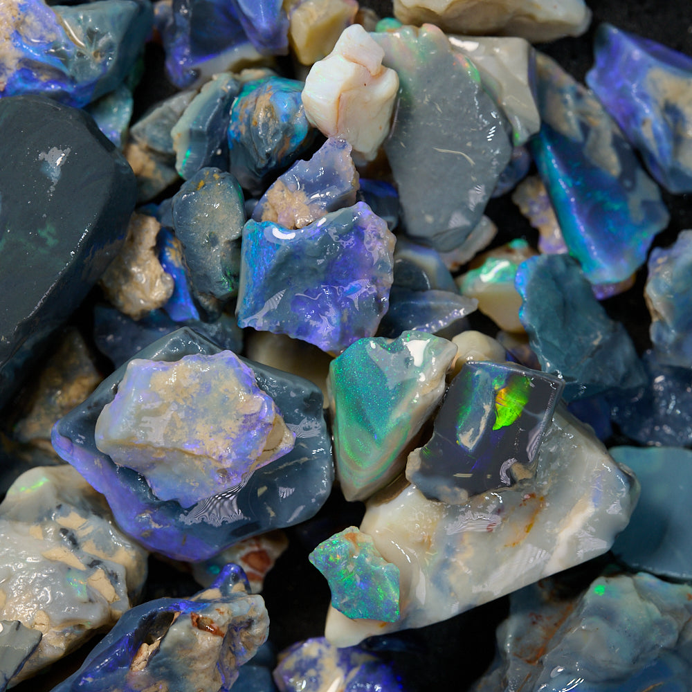394 cts Rough Opal Parcel Lightning Ridge Potch and Colour