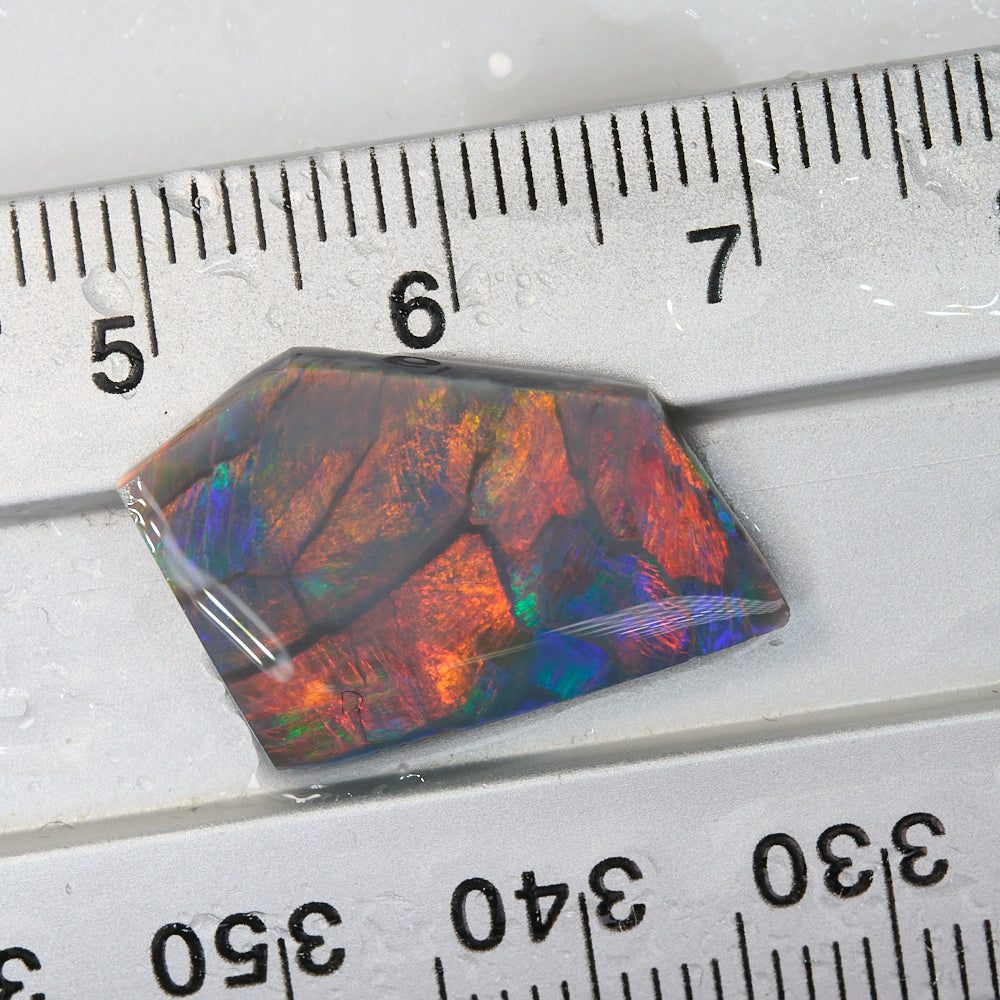 Red fire rough opal rub – Lightning Ridge origin, perfect for lapidary or collectors