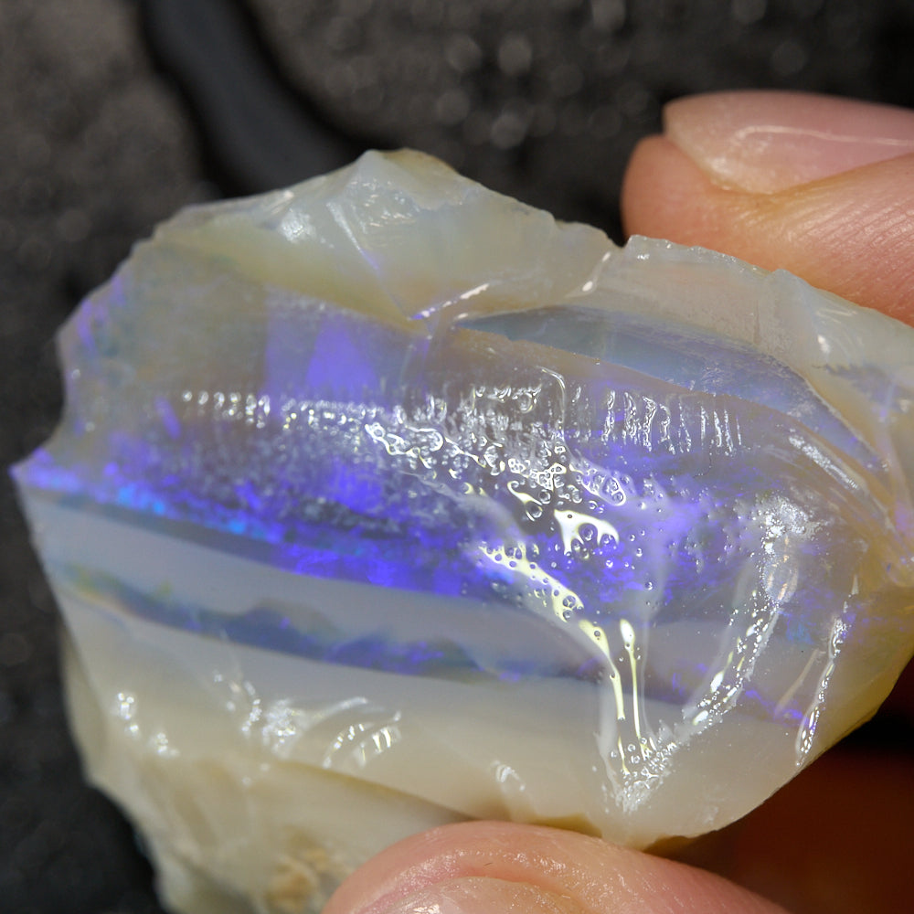 141 cts Australian Rough Opal Lightning Ridge -Purple