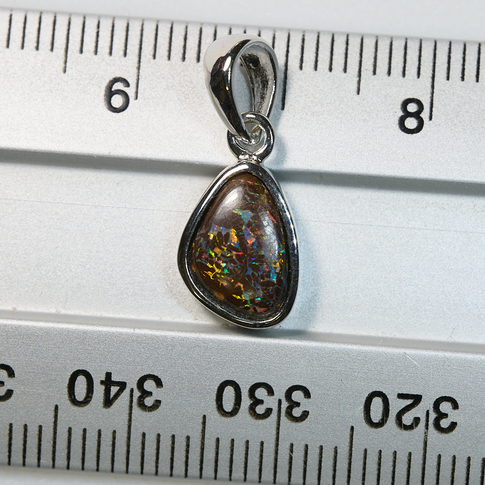 1.2 g  Boulder Opal with Silver Pendant : L 20.2 mm