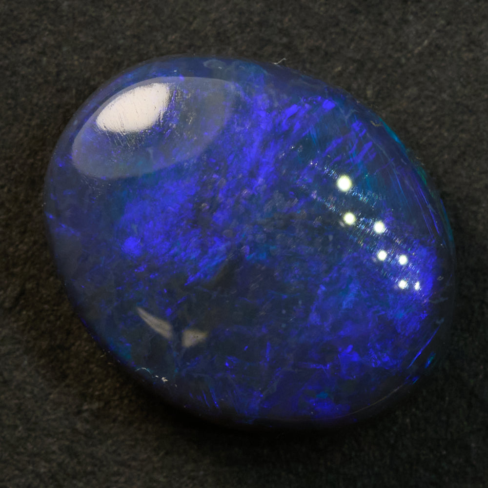 1.21 cts Black Opal Lightning Ridge Solid Cut Stone