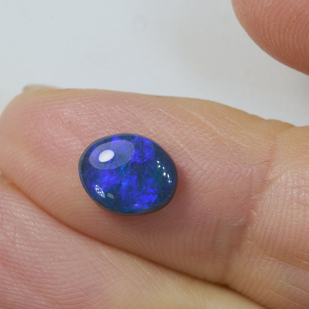 1.21 cts Black Opal Lightning Ridge Solid Cut Stone