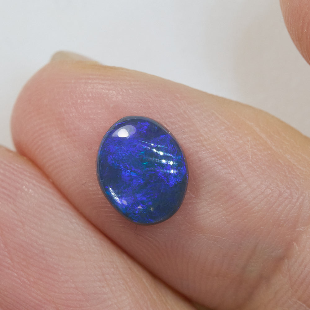 1.21 cts Black Opal Lightning Ridge Solid Cut Stone