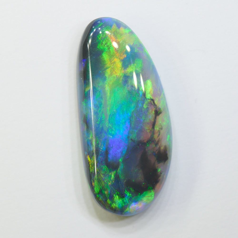 1.89 cts Black Opal Lightning Ridge Solid Cut Stone