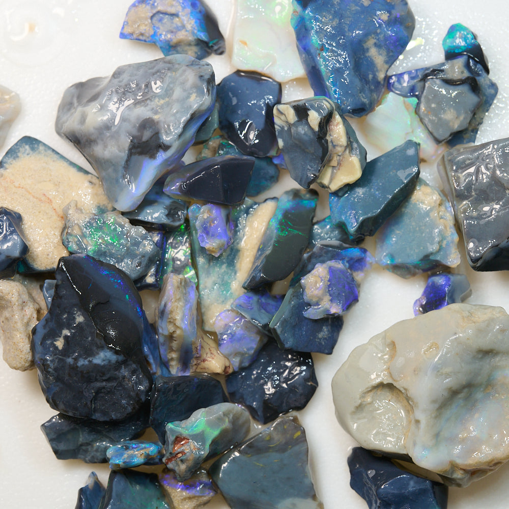196 cts Rough Opal Parcel Lightning Ridge Potch and Colour CMR