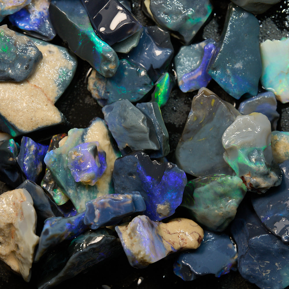 black rough opal