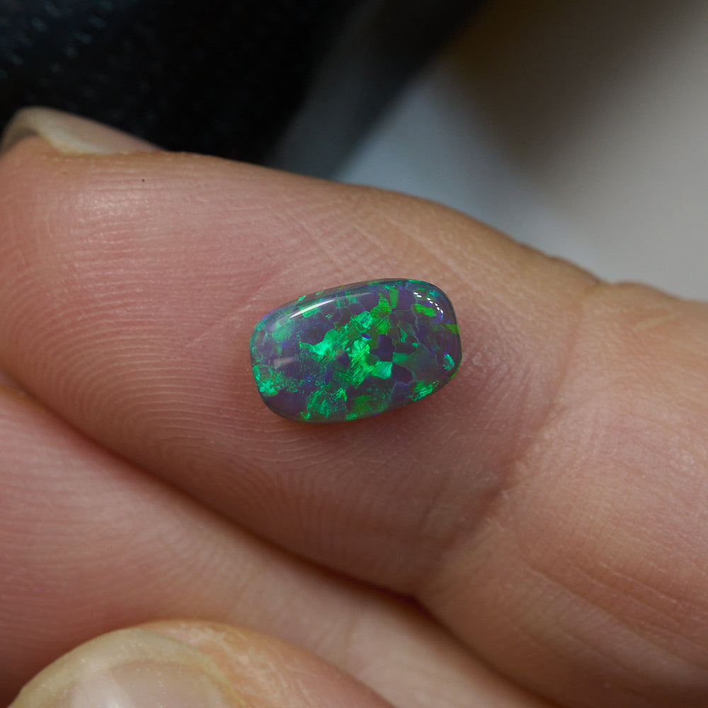0.81 cts Black Opal cut, not set (Lightning Ridge)