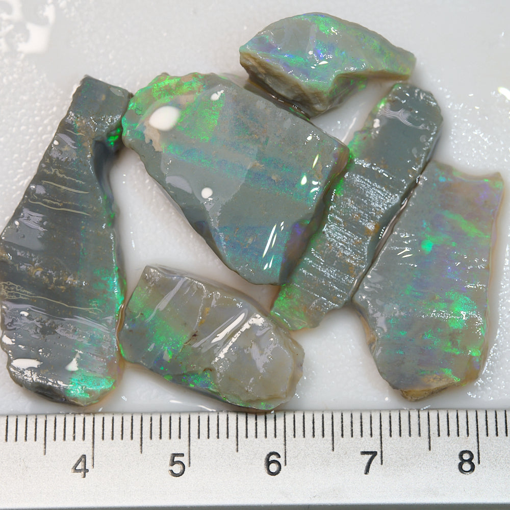 58.23 cts Rough Opal Parcel  Lightning Ridge &#39;&#39;Vartical Seam &#39;&#39;