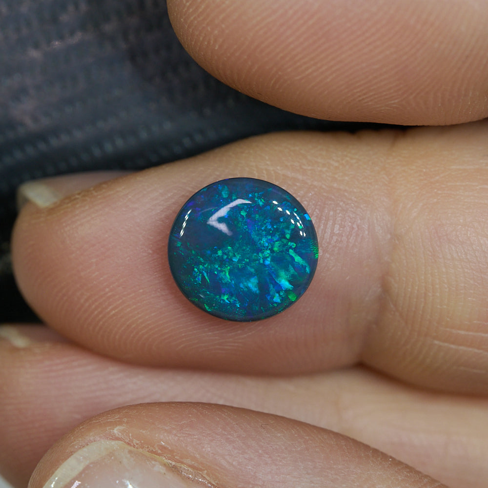 1.76 cts Black Opal cut, not set (Lightning Ridge)
