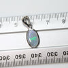 0.78 g Lightning Ridge Solid Opal Pendant Silver L 21.2 mm