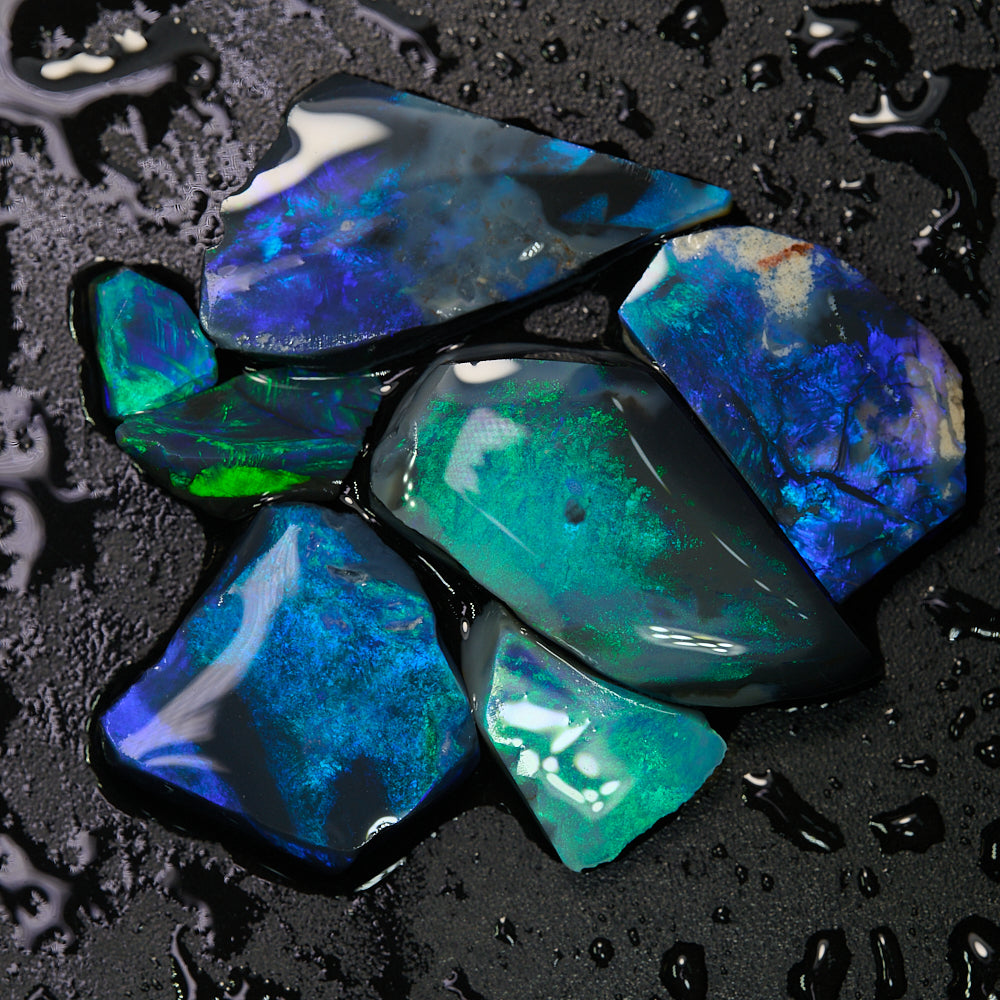 black rough opal