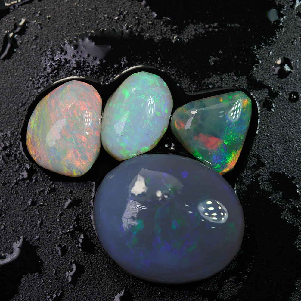 26.65 cts Rough Black Opal Parcel Lightning Ridge Rubs