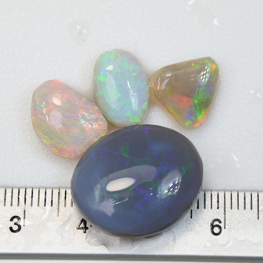 26.65 cts Rough Black Opal Parcel Lightning Ridge Rubs