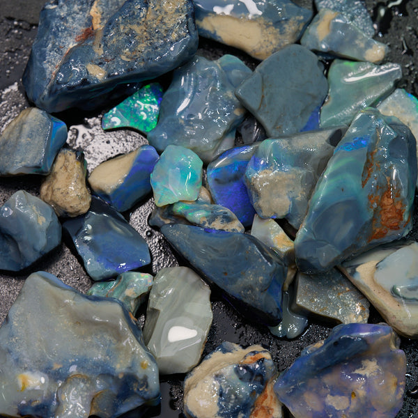 188 cts Rough Opal Parcel - Lightning Ridge Potch & Colour - Absolute ...