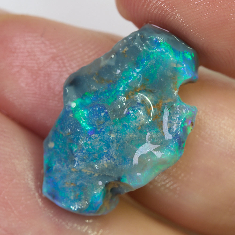 12.6 cts Rough Black Opal Lightning Ridge for Carving