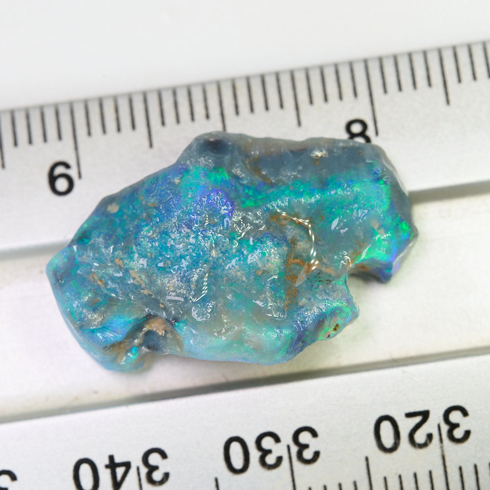 12.6 cts Rough Black Opal Lightning Ridge for Carving