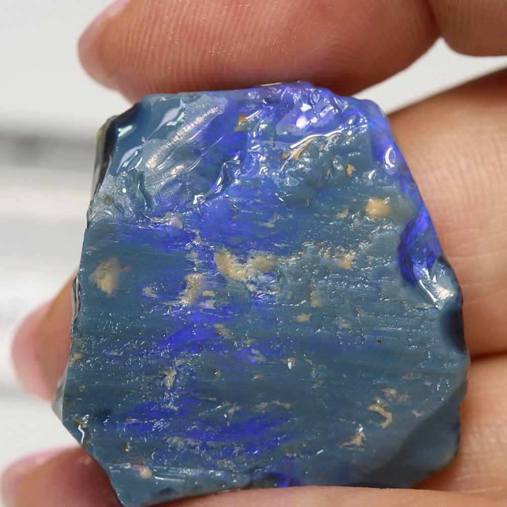 37.5 cts Rough Black Opal Lightning Ridge for Carving