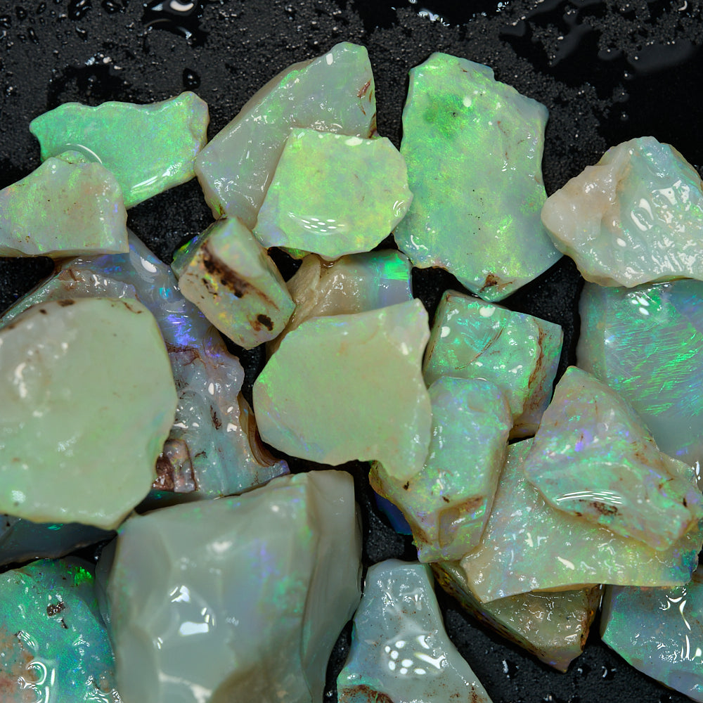 130 cts Rough Opal Lightning Ridge - Seam Opal 21 pcs