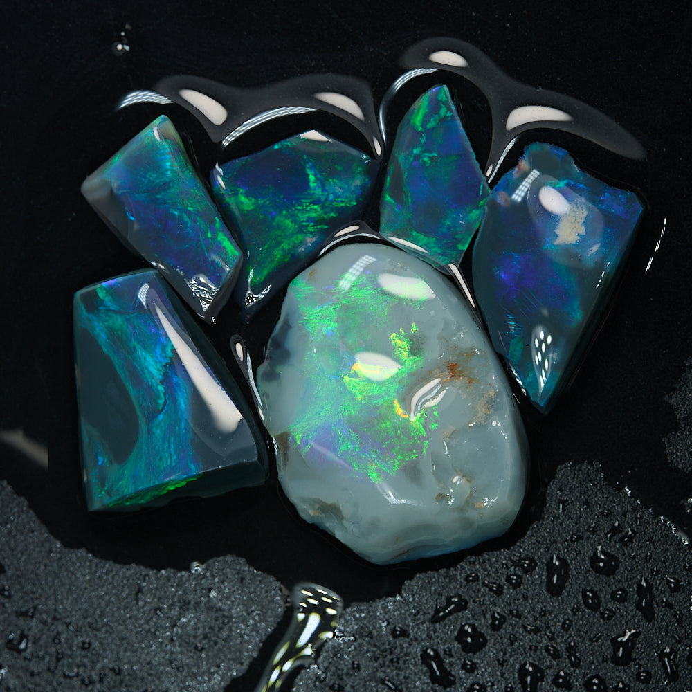 black rough opal