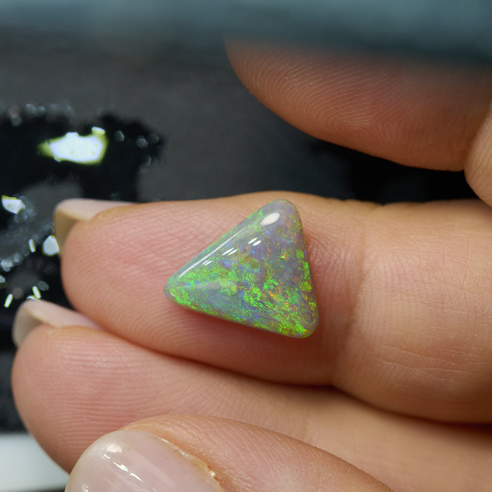 2.23 cts Dark Opal cut, not set (Lightning Ridge)