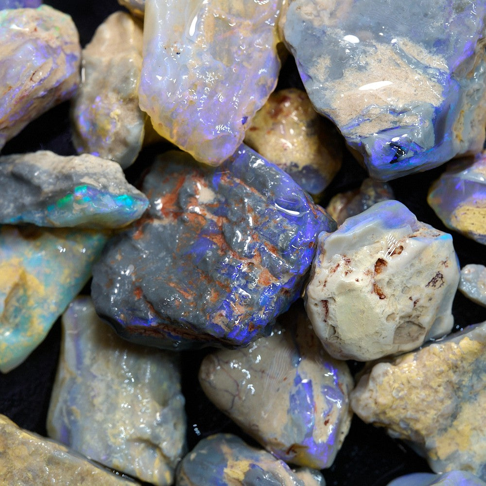 375 cts Rough Opal Parcel Lightning Ridge Potch and Colour