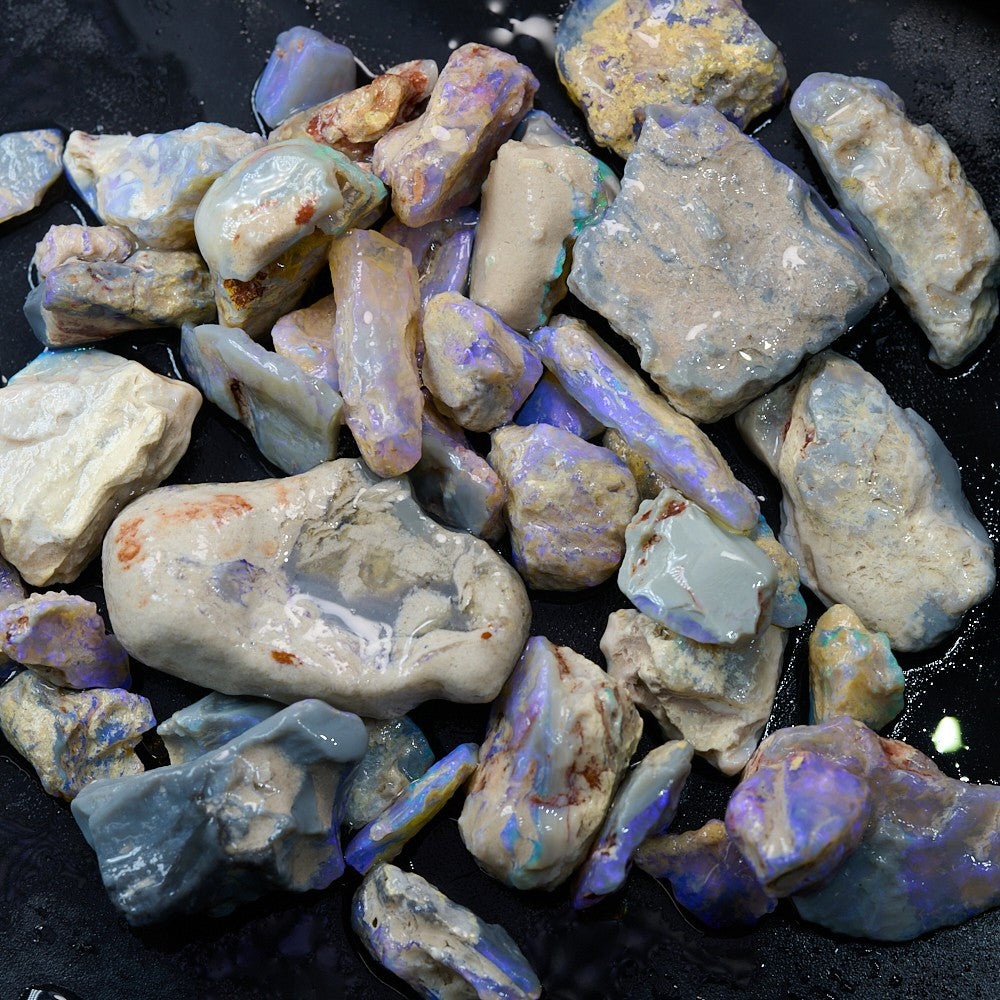 Natural Australian Lightning Ridge Rough Opal Parcel – Potch and Colour Rough Opal