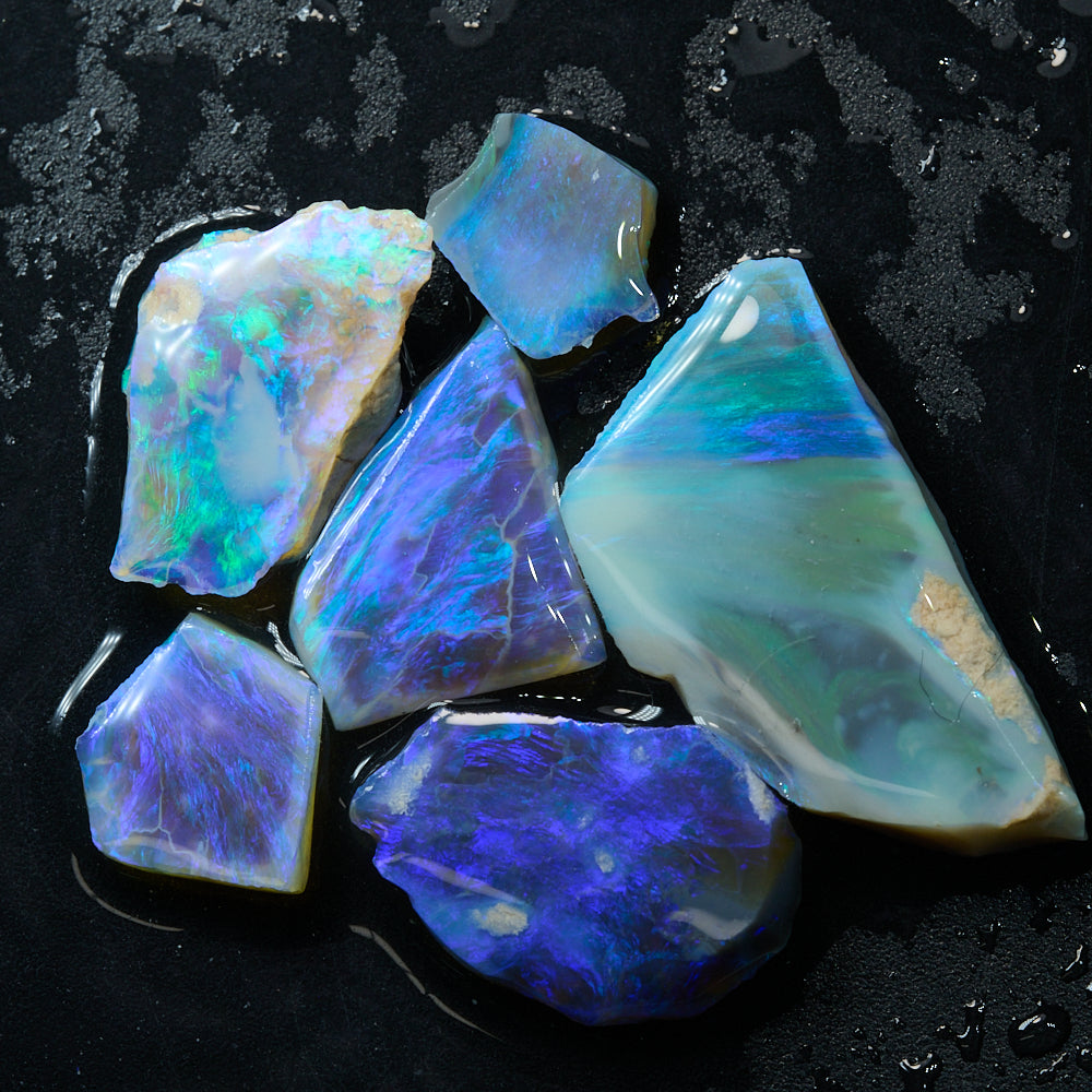 30.2 cts Rough Opal Parcel Lightning Ridge Rubs -offcuts