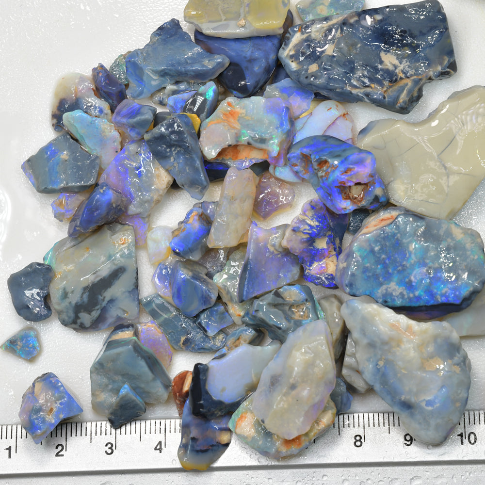 437 cts Rough Black Opal Parcel Lightning Ridge Potch and Colour