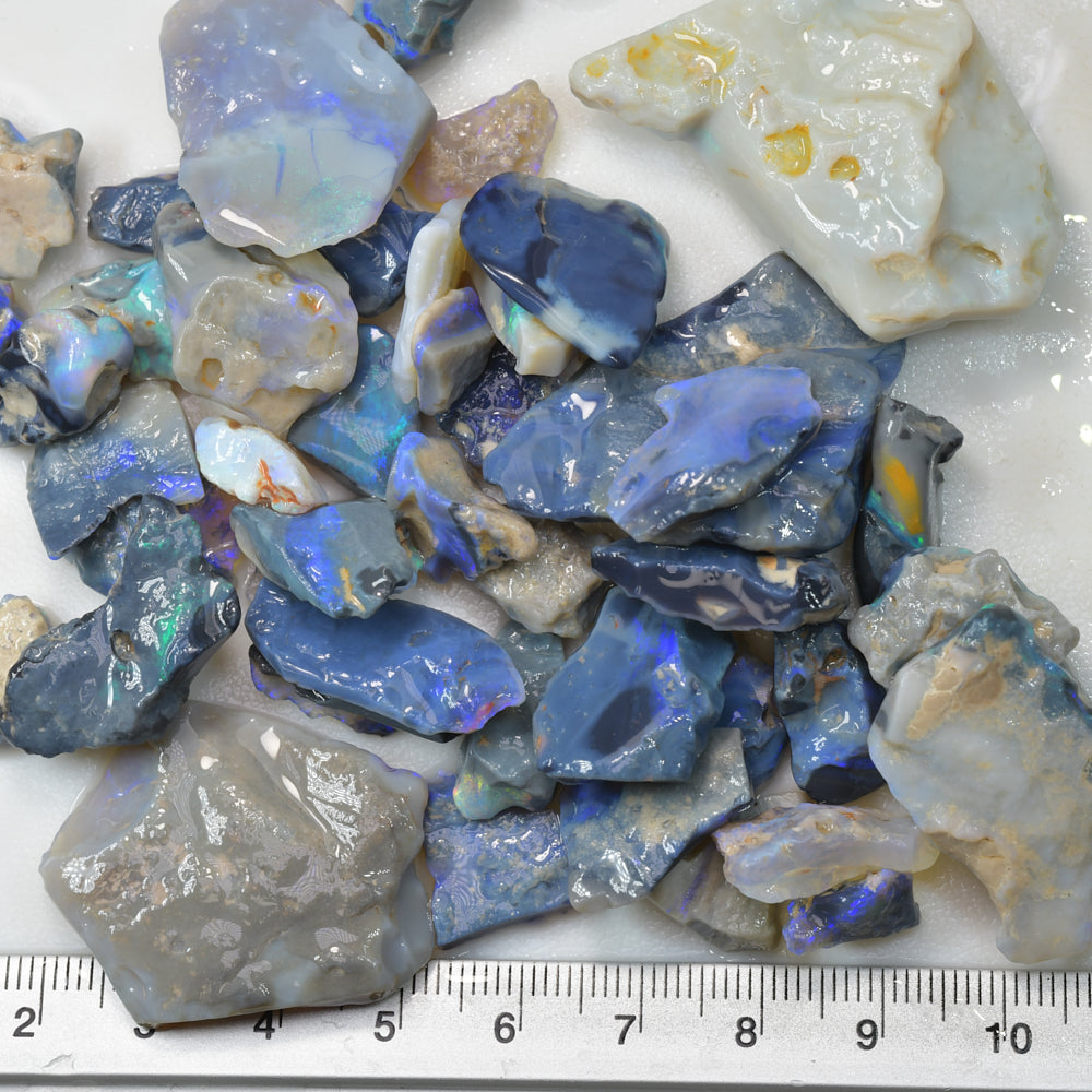 380 cts Rough Black Opal Parcel Lightning Ridge Potch and Colour