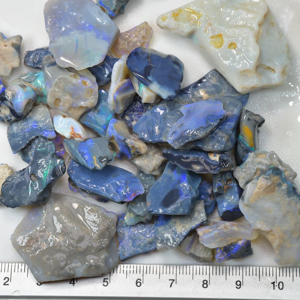 380 cts Rough Black Opal Parcel Lightning Ridge Potch and Colour